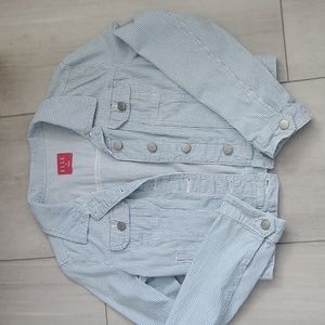 ELLE striped denim jacket